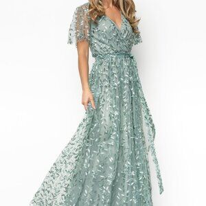 Baltic Born Marseille Embossed Maxi Dress | Eucalyptus Size 3XL3XL